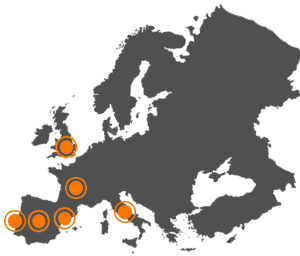 mapa oficinas Okodia
